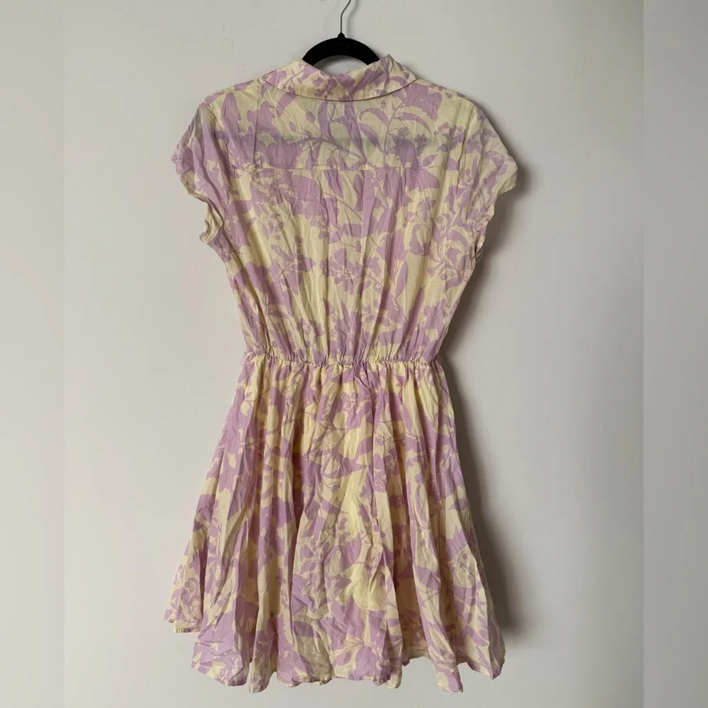 Kariella Cute Floral Preppy Spring Collared Button Up 100% Cotton Dress - Picture 10 of 12